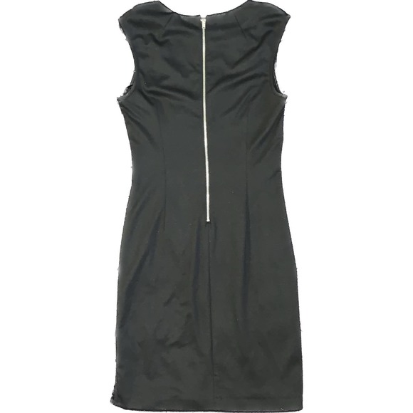 Black Sleeveless Lace Sheath Dress- Size 4 - Picture 2 of 3